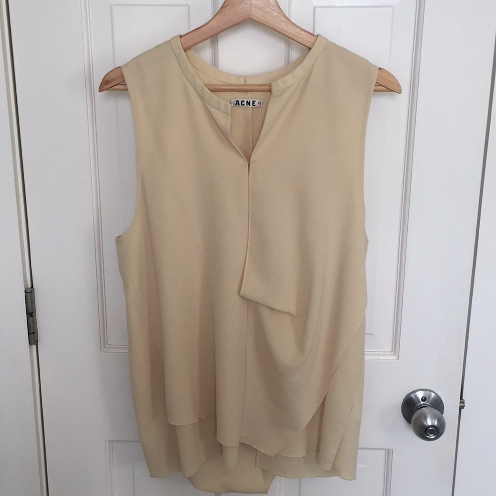 ACNE short sleeve crepe blouse